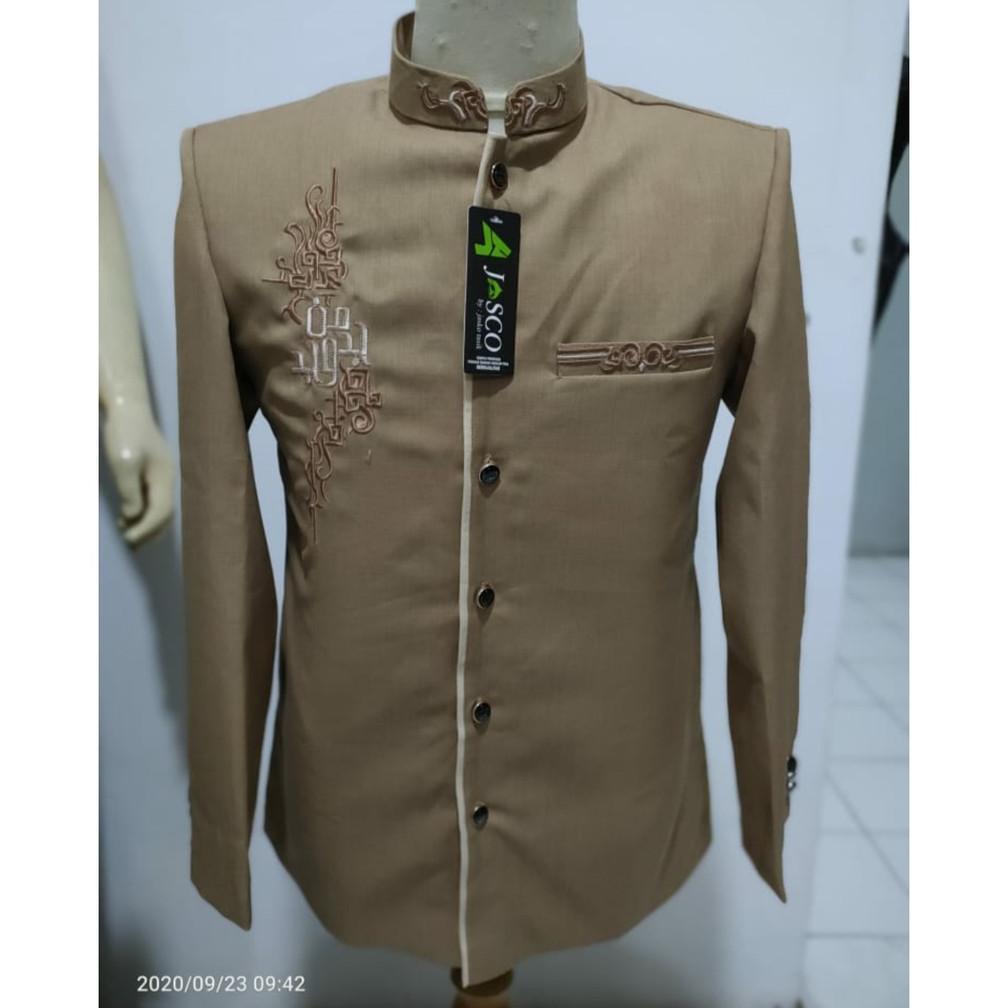 VIREKAMART BESKAP JAS KOKO MOTIF MANJADA WAJADA PRIA MUSLIM PREMIUM MODERN BORDIR LENGAN PANJANG S-X