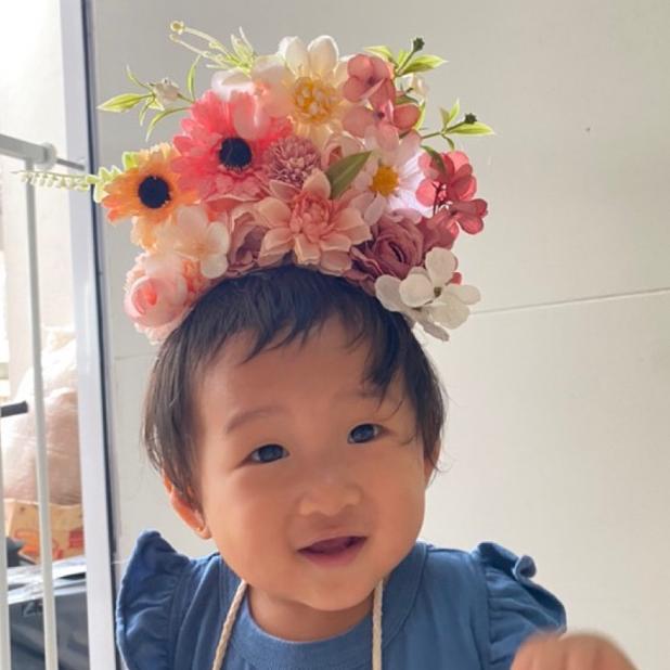 flower crown bando anak spesial custom mahkota bunga bayi photoshoot
