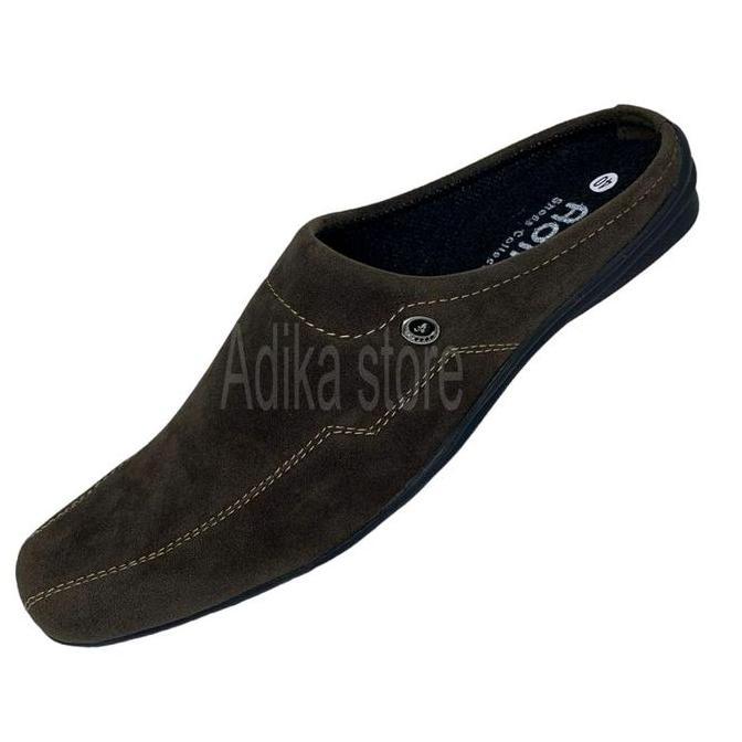 Sepatu Selop Pria - Sepatu Bustong Pria Terbaru Tanpa Hak Shoes HM