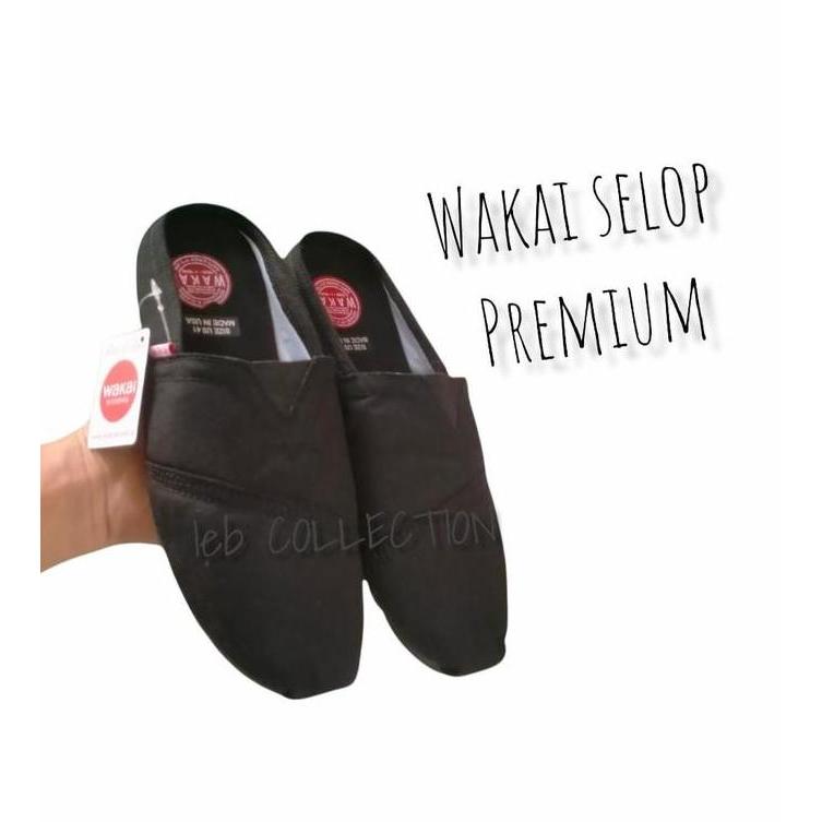 Sepatu wakai sepatu selop sepatu BUSTONG slip on pria dan wanita selop pria dan wanita canvas sol ka
