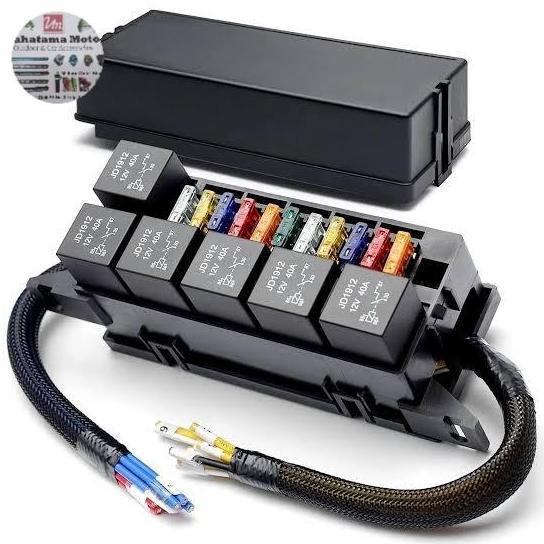 Promo Fuse box 6 relay 11 fuse universal Diskon