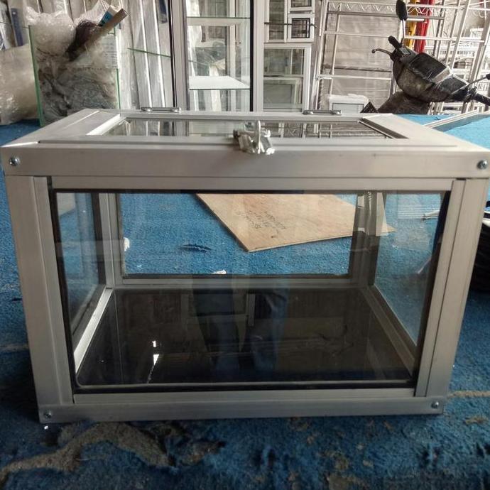 BIG SALE - kotak amal aluminium mini roda