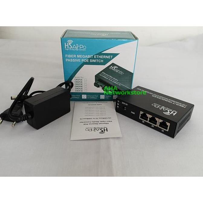 TERMURAH - HSairPo CM3F3E POE Converter FO 3FO 3ETH POE hsairpo 3F3E POE