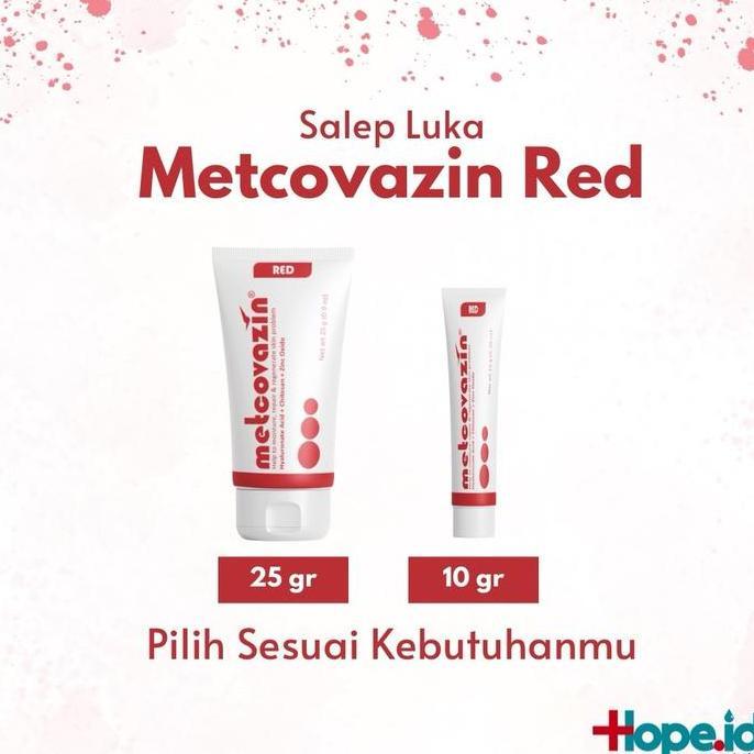 NEW - Metcovazin Red - Salep Luka Lecet dengan Zinc Oxide dan Hyaluronate Acid