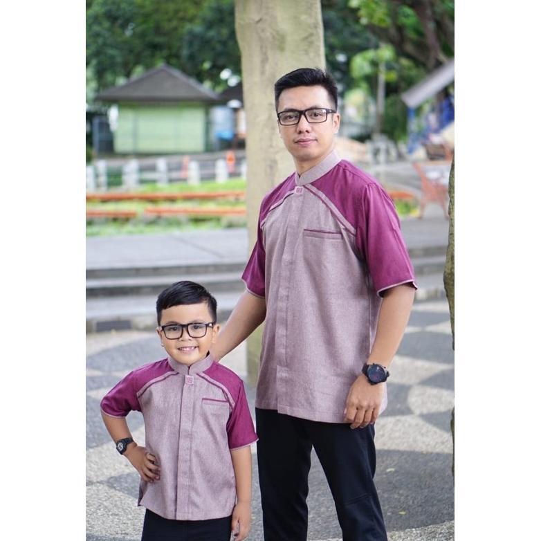 Adhipa Koko Pria Ungu Mauve Burgundy Harga Grosir