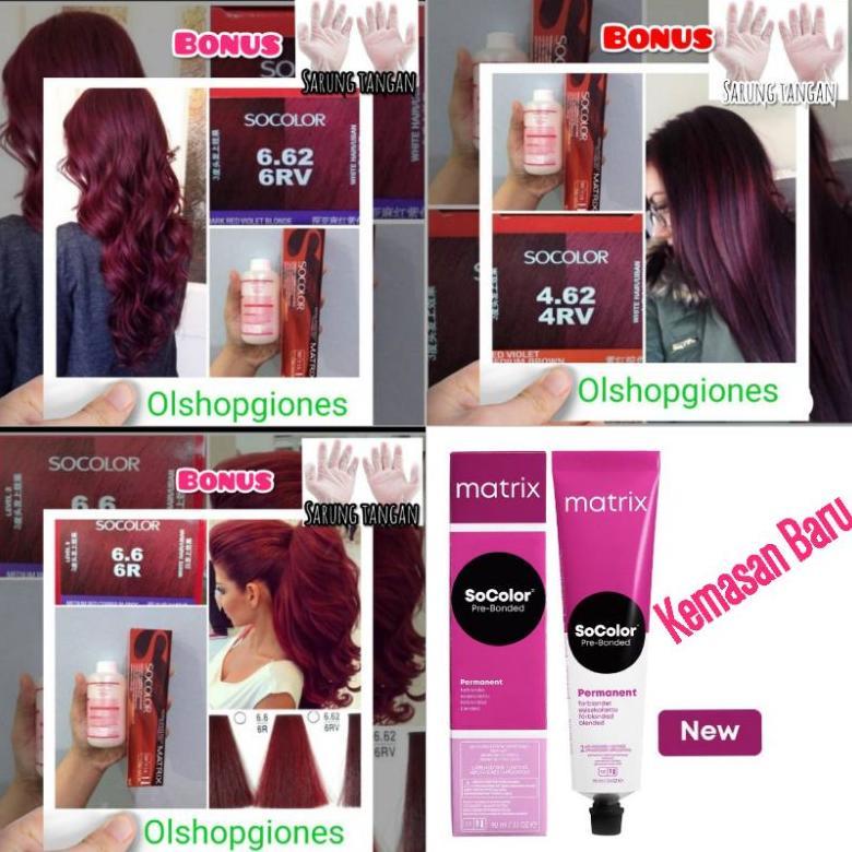 NEW Cat Matrix Socolor 6.6 / 6.62 / 4.62 Red + oxydant campuran cat rambut Hair Color pikok seri mer