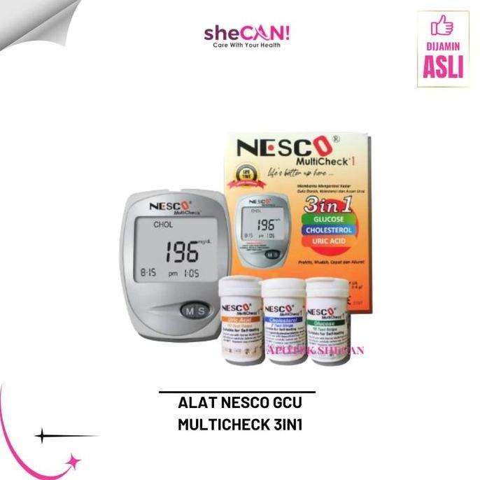 BONUS - Nesco alat test multichek gcu gula darah, diabetes, kolesterol murah 3