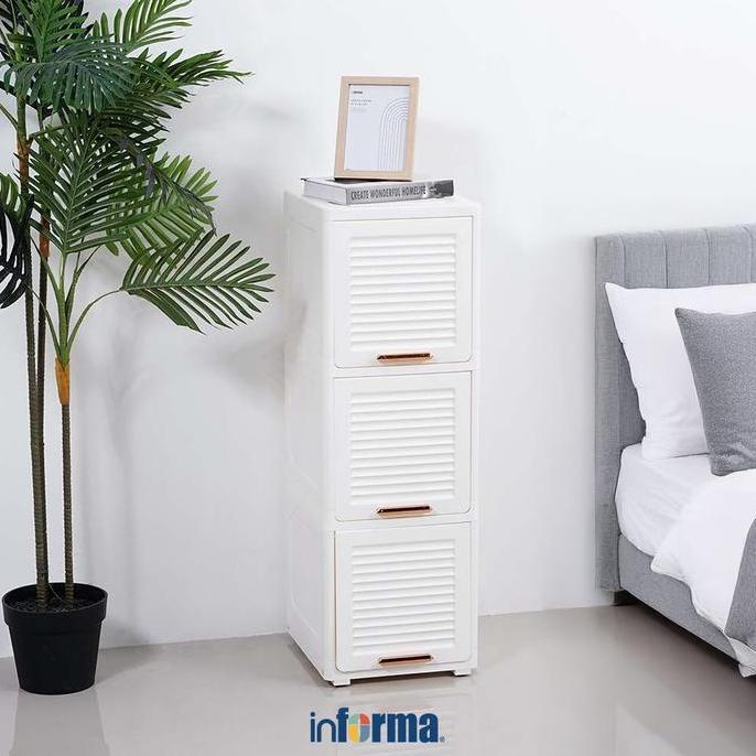 PROMO HARI INI - Informa Finny Laci Penyimpanan 5 Tingkat - Putih Laci Kabinet Serbaguna Cabinet Pen