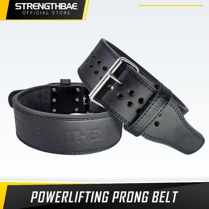 TERMURAH - Single Prong Belt STRENGTHBAE Sabuk Powerlifting 13mm Gym Lifting Belt Fitness