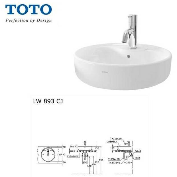 TERMURAH - Wastafel TOTO OMNI LW 893 CJ Putih