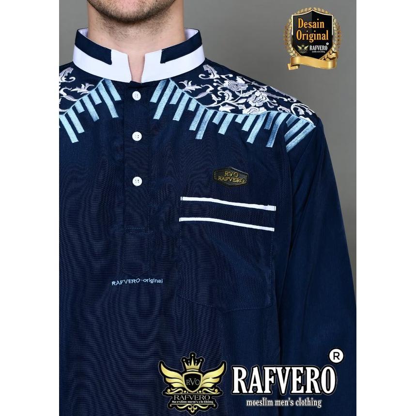 Jubah Muslim Bordir Fahreza Original Rafvero - Jubah Bordir Pria Premium - Baju Gamis Jubah Pria Dew