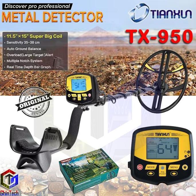 SHWARASA TIANXUN TX950 Metal Detektor Logam Emas Gold Silver Besi Alumunium Pendeteksi Logam Dan Ema