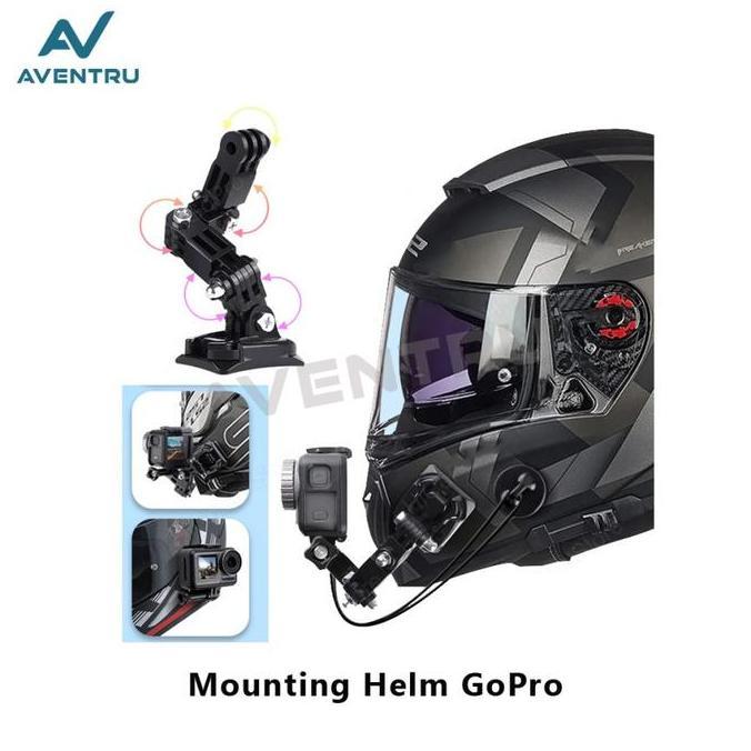 ESOKUIKI Helmet Front Chin Vlog Mounting Mount Helm GoPro Camera Motor