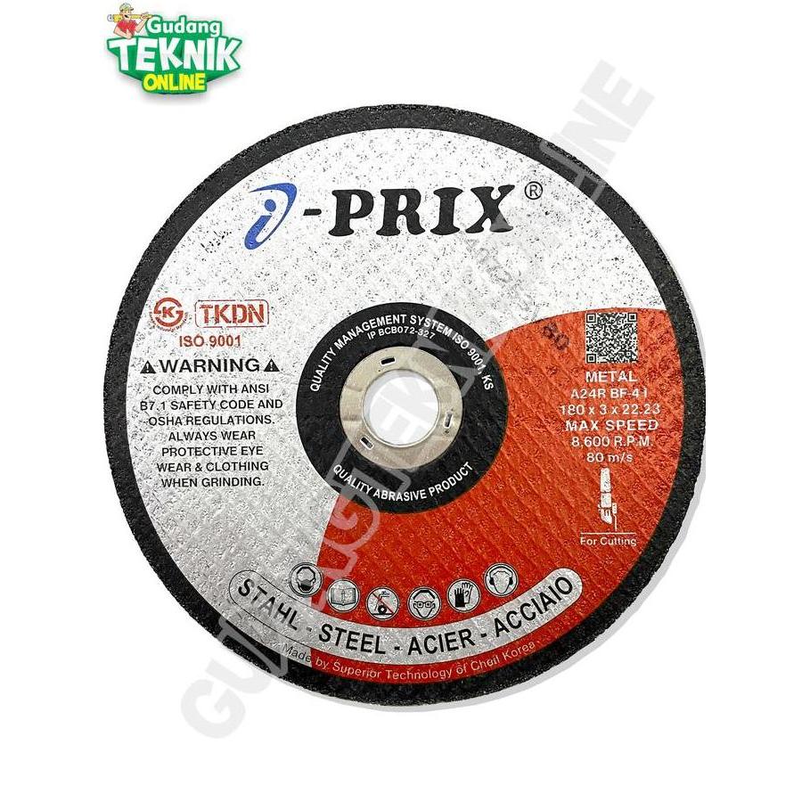TREBA Batu Gerinda Potong 7" I-PRIX  / Mata Batu Gerinda Gurinda Grinda POTONG Besi 7 Inch 180mm Cut