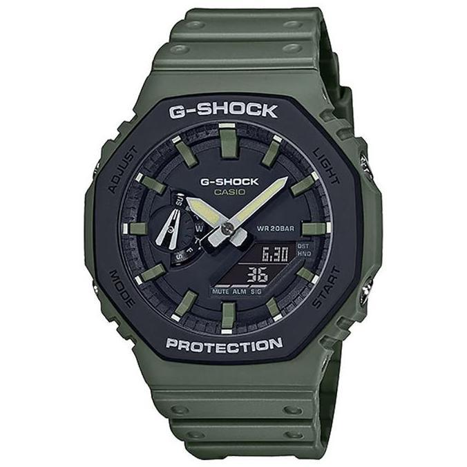 Terlaris Jam Tangan Pria Analog Digital Casio G-Shock Ga-2110Su-3Adr Ga2110Su Ga-2110Su Green Resin 