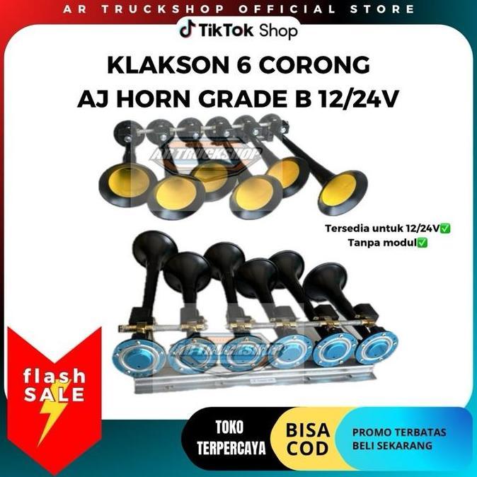 PIXKO Klakson 6 Corong Telolet Basuri Versi Cina GRADE B