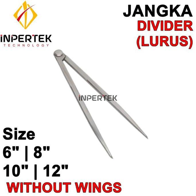 TREBA Jangka Besi 10" Jangka Lurus Jangka Bubut 10" Leg Divider Caliper 10