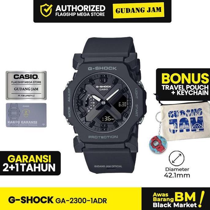 Terlaris G-Shock Gshock Ga-2300-1Adr Ga-2300-1A Ga-2300 Ga2300 Ga 2300 Jam Hitam