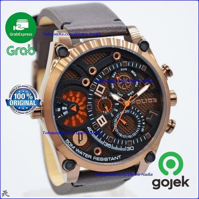 Terlaris Jam Tangan Police Pria Ori / Jam Cowok Model P- 14999Jstr-04M Original