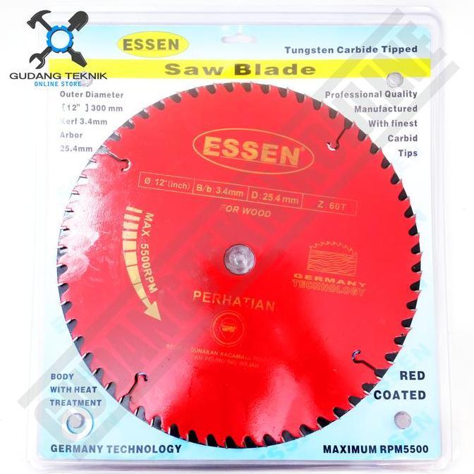 GUNMED Mata Pisau KAYU Circular Saw ESSEN 12" 40T 60T Circular Saw Blade