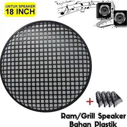 RAM SPEAKER 18" PLASTIK GRILL SPEAKER 18" PLASTIK BULAT 18 INCH + CATOKAN