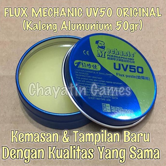 Saldatura- Flux Original Mechanic Uv 50 & Uv 80 Kemasan Kaleng Alumunium - Pasta Solder - Minyak