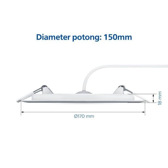 Leggero- Lampu Philips  Radiantline Downlight Meson Max Dl262 12W D150 65K Putih