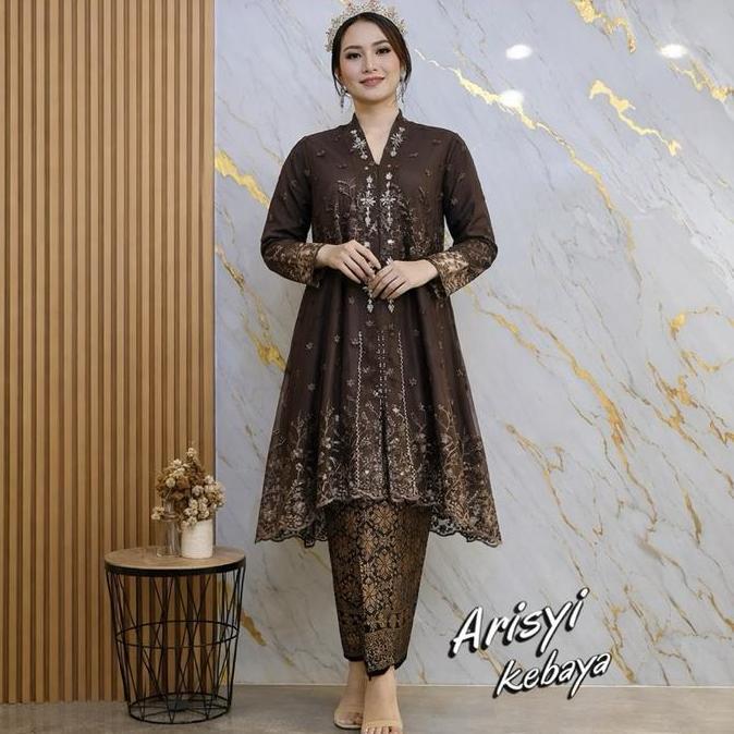Kebaya Kartini Tunik Payet Jahit Set Songket | kebaya modern (twt) TB