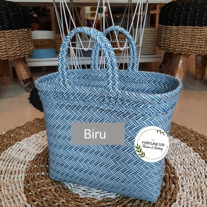 Confezione- Tas Lurik Polos Premium / Tas Anyaman Plastik / Tas Hampers Size S E31
