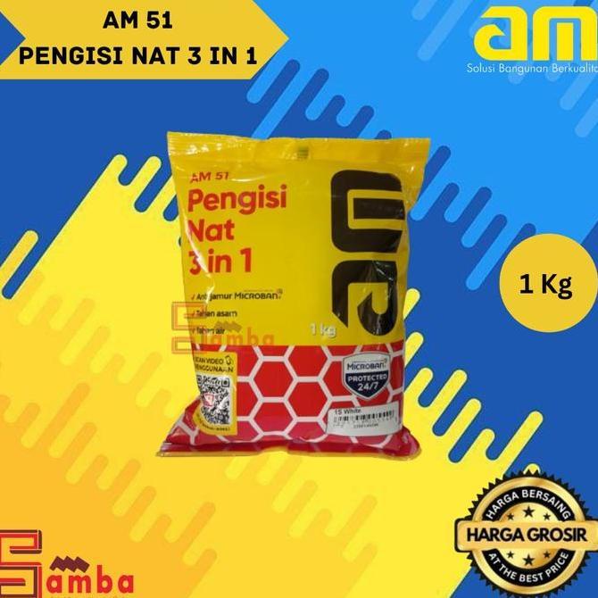 Antimateri- Am 51 Nat Keramik Anti Jamur Tahan Asam 1 Kg / Pengisi Celah Keramik Dan Granit