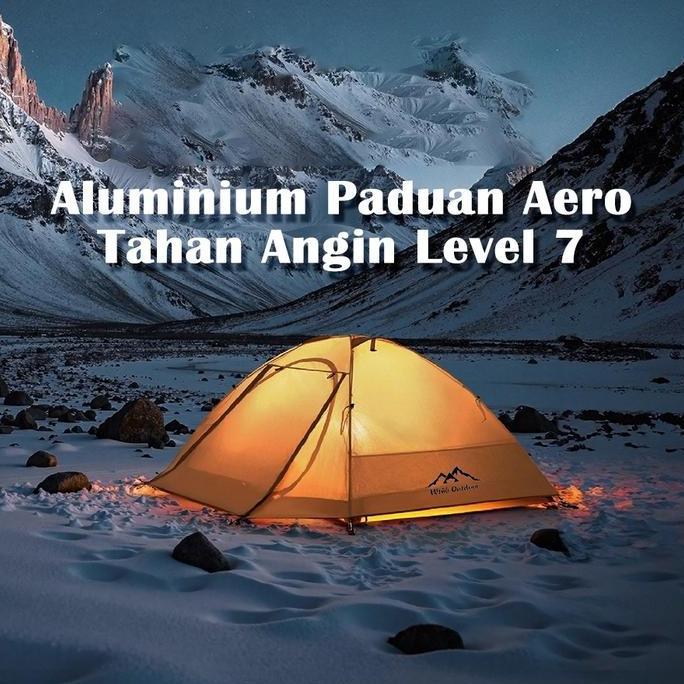 Wildjoy Camp Tenda Camping Dome Double Layer Pu 4000Mm Waterproof Hiking  Lightweight Camping Backpa