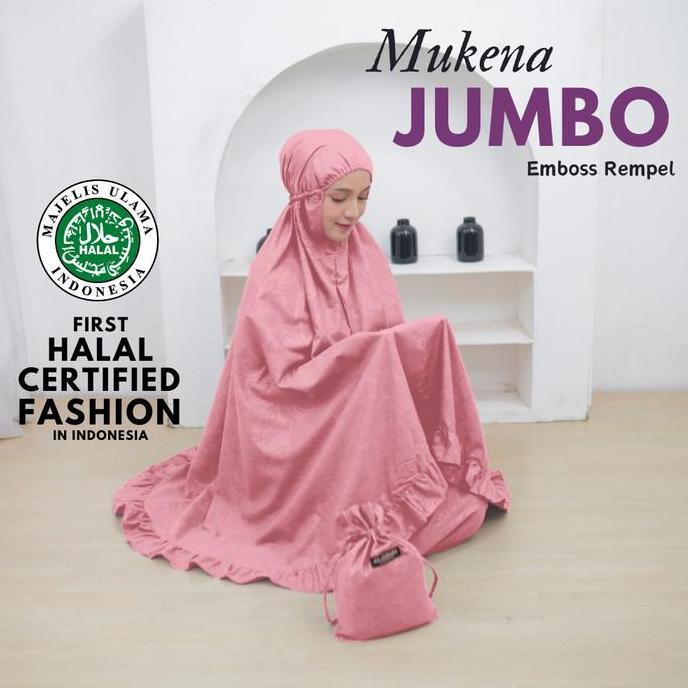 Al Jabari - Mukena Dewasa Jumbo Rempel Mewah Premium Free Tas