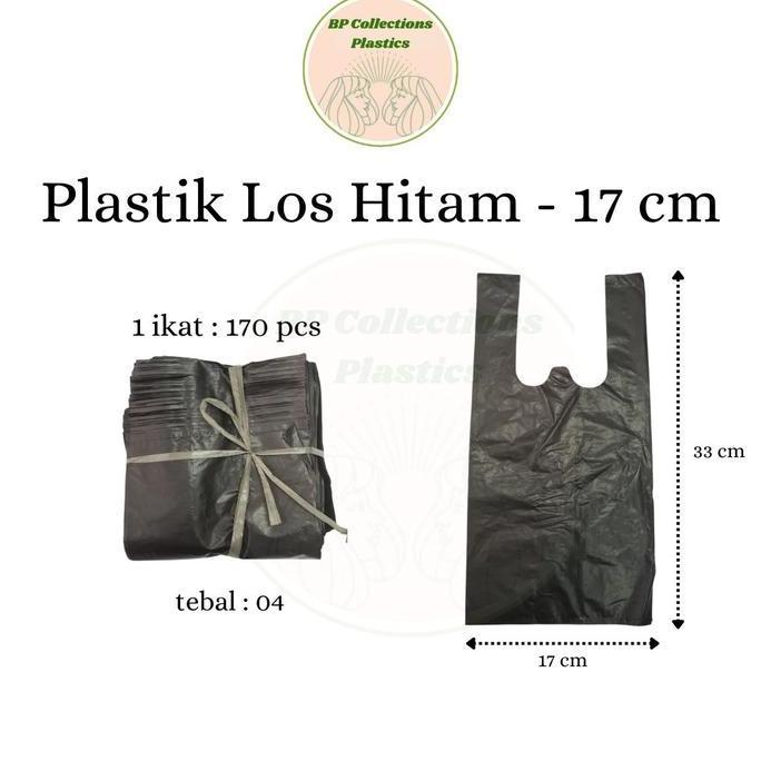 Confezione- 1 Bal 25 Ikat Plastik Hd Los Hitam Tebal Kantong Kresek Kiloan 17 24 28 35 40 Cm Packing