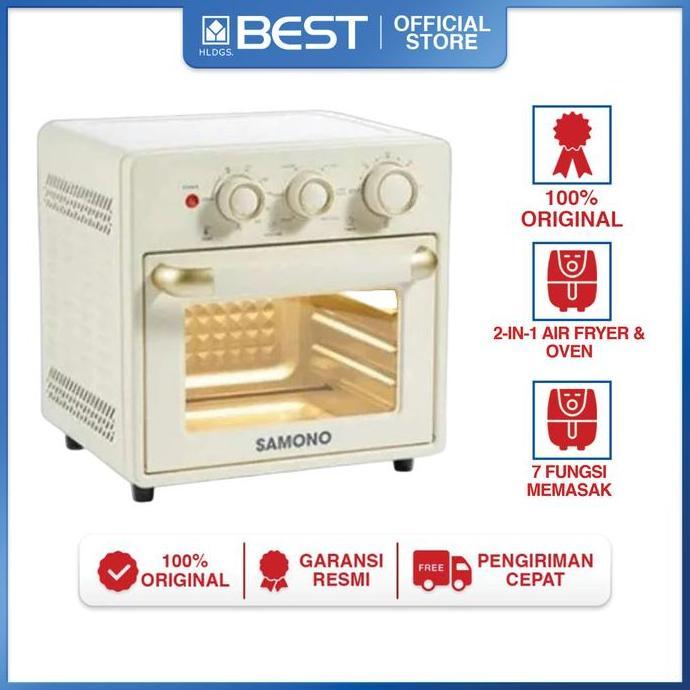 OVEN AIR FRYER SAMONO SW-AFV18 KAPASITAS 1.8L. 5 MODE. 350W LOW WATT. BEIGE