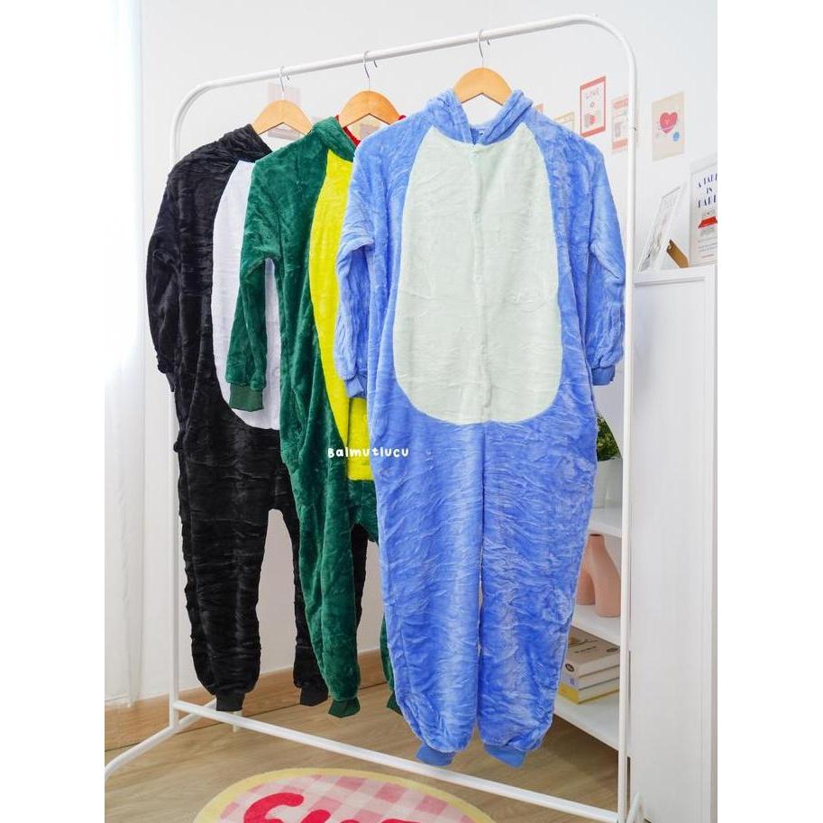 BALMUTLUCU | Onesie Jumpsuit Kids | Baju Tidur Piyama Kostum Model Overall Ada Hoodie Size Anak Kara