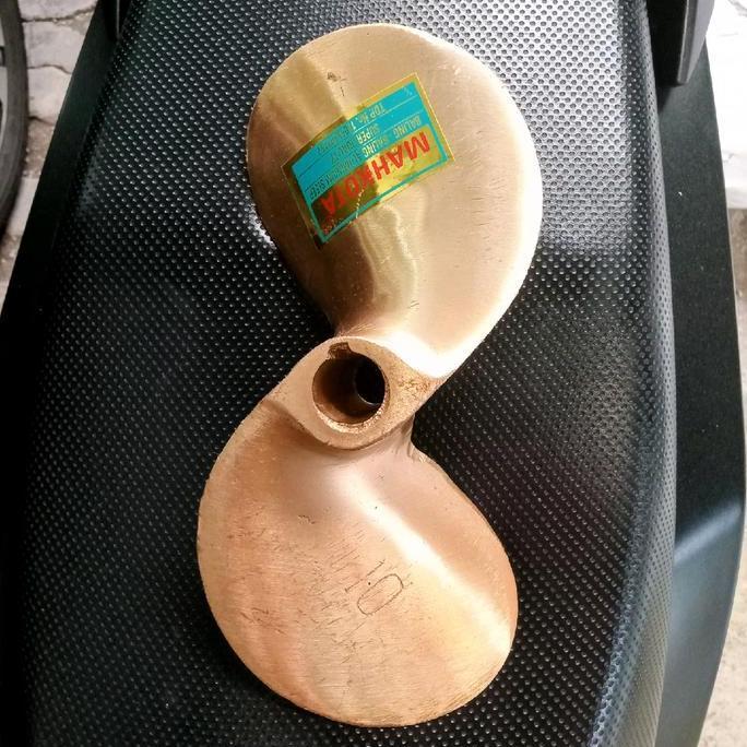 Terlaris Baling Baling Kuningan D2 X 10Ph As 3/4" Propeller Perahu Kapal Nelayan