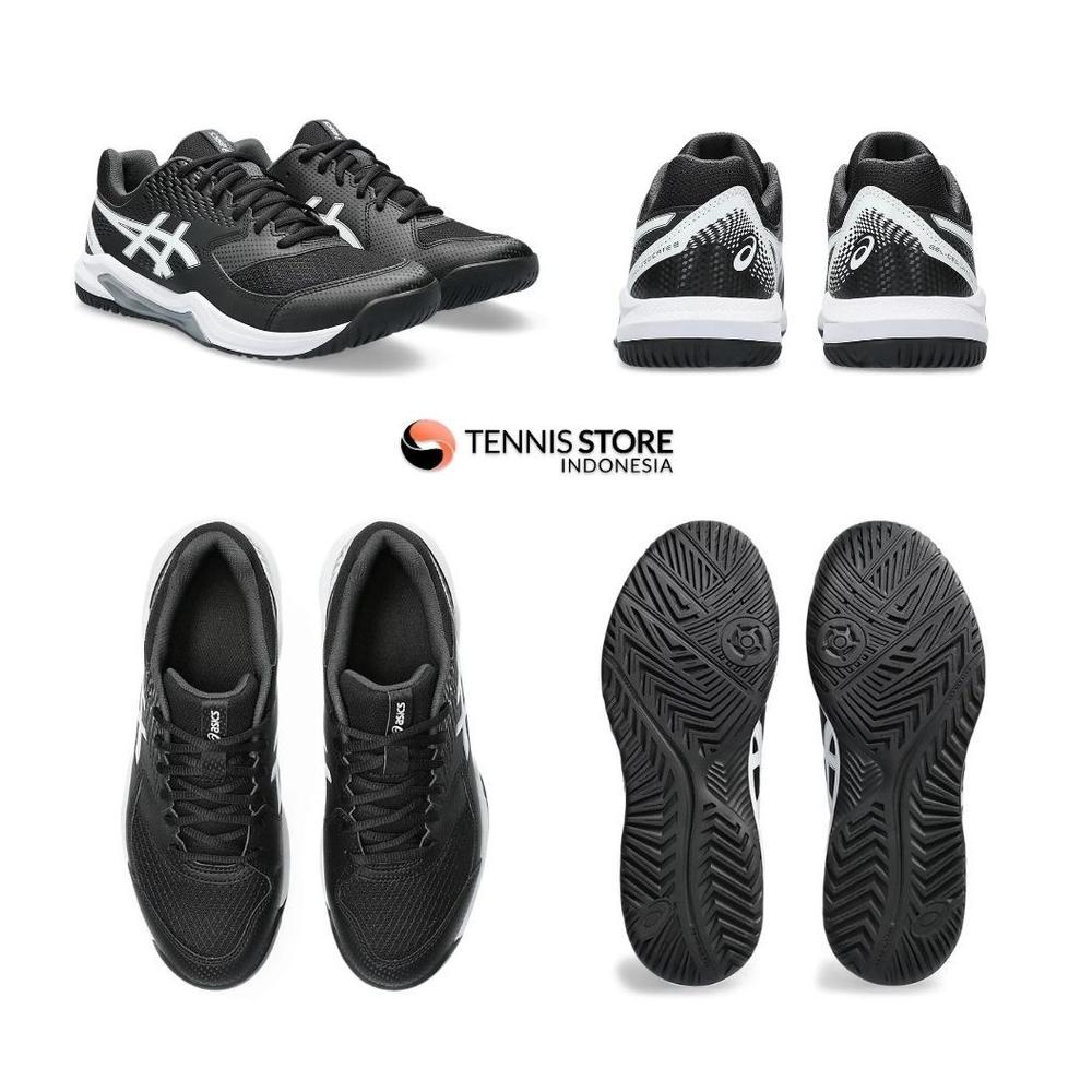 Cuci Gudang Sepatu Tenis Asics Gel Dedicate 8 / Black White / Tennis Shoes