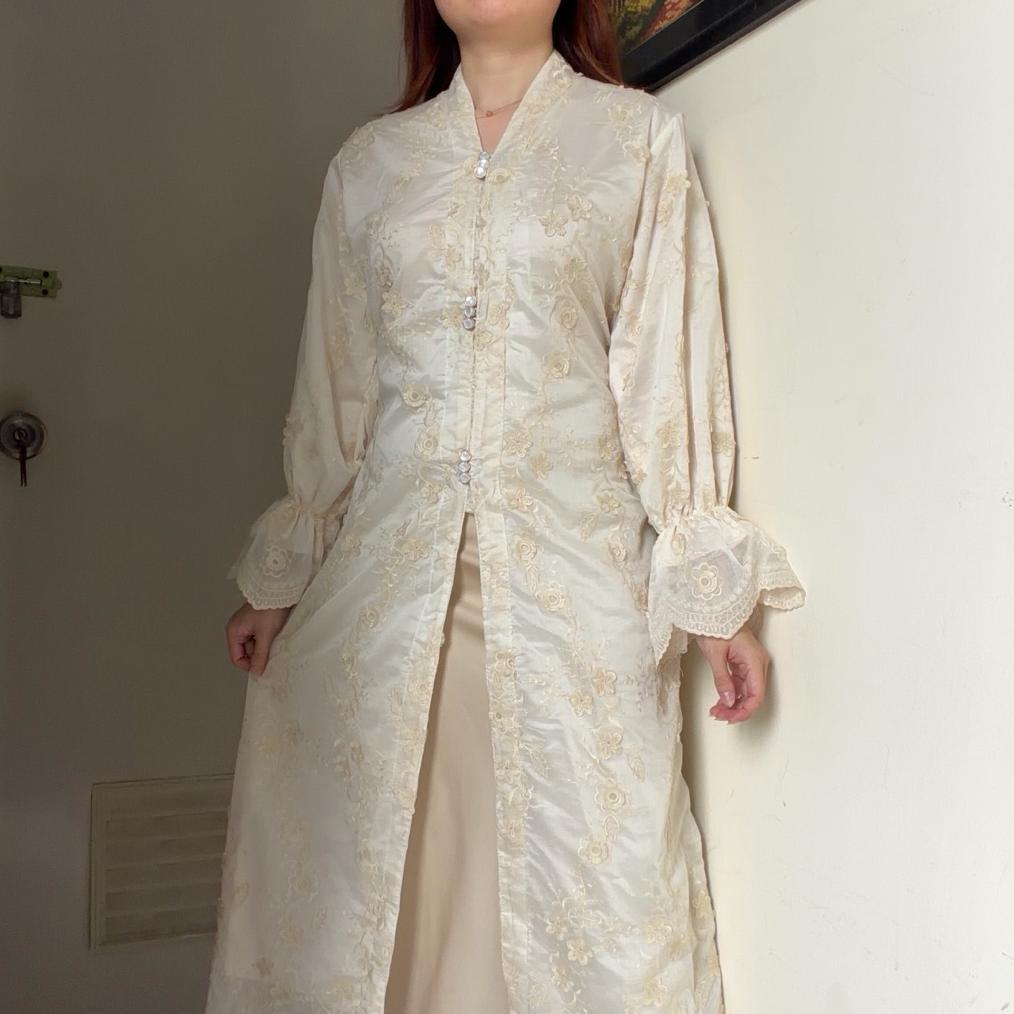 Almira long TUNIK MIDI TOP ATASAN dress blouse wanita kerja kondangan lebaran raya wedding wisuda ka