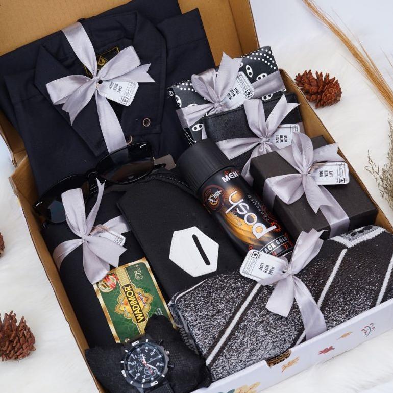 Hampers Cowok / Kado Ulang Tahun / Kado Anniversary / Kado Cowok Kekinian / Hampers Kado Kemeja Keki