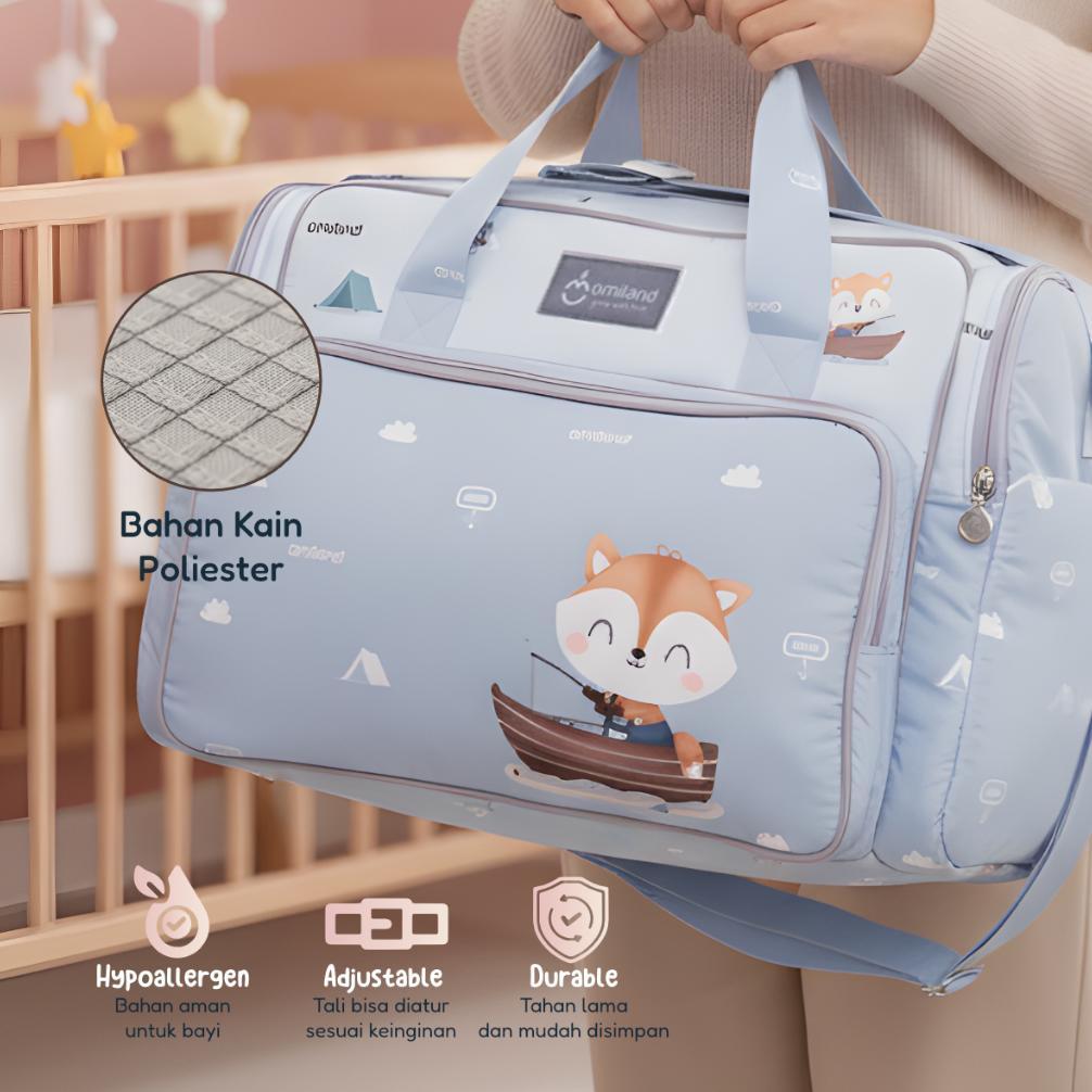BIG PROMO Tas Bayi Omiland Tas Multifungsi Tas Selempang Diaper Bag Besar Medium Kecil Banyak Kanton
