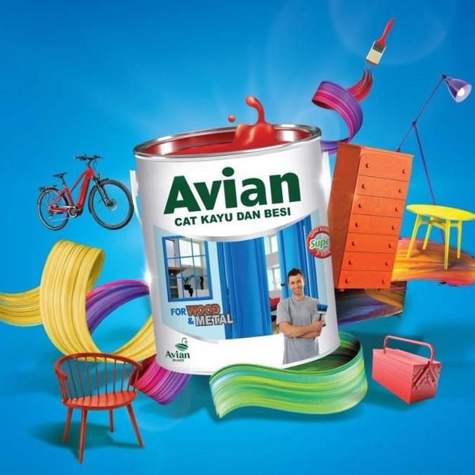 IRMAZUKI81 - CAT AVIAN 1/2 KG KAYU DAN BESI | CAT MINYAK AVIAN SINTETIS 45 ML | CAT PAGAR PINTU JEND