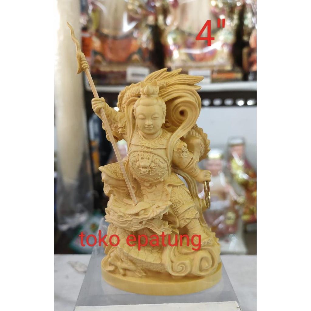 patung dewa naca / naca / nacha -Naga - kayu - 4 inch - Polos (l)