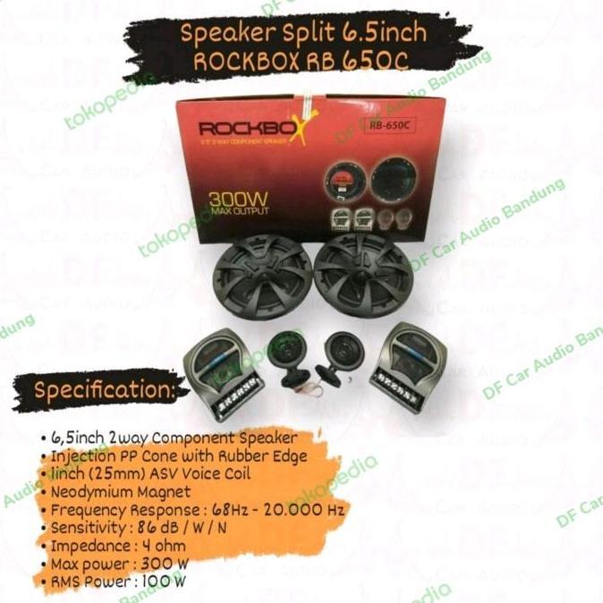HARGA DISC - Speaker Split ROCKBOX RB 650C 6.5inch