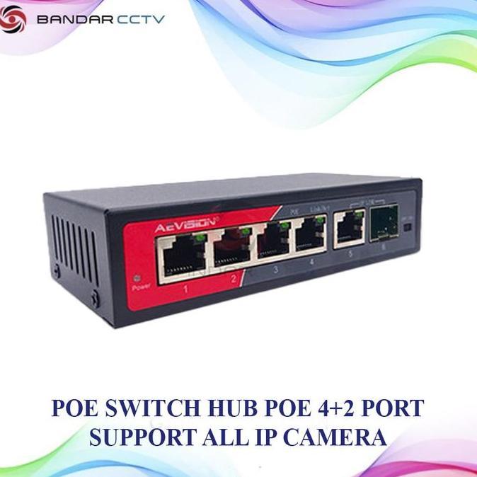 NEW AEVISION POE SWITCH HUB POE 4+2 PORT SUPPORT ALL IP CAMERA