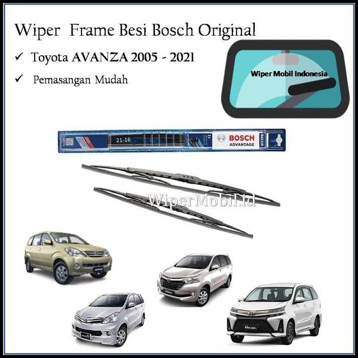 TERLARIS WIPER TOYOTA AVANZA 2004 2005 2006 2007 2008 2009 2010 MERK BOSCH ORI 