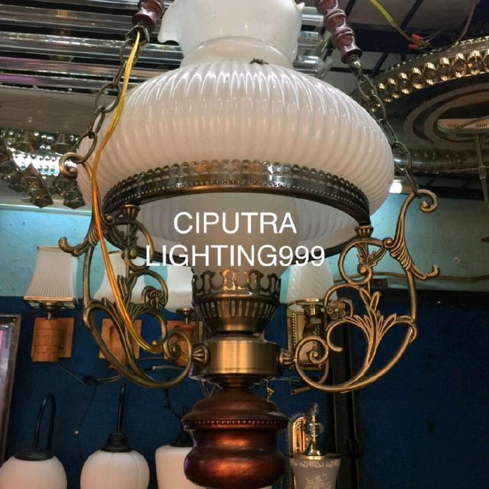 LAMPU GANTUNG HIAS KLASIK ANTIK BETAWI RUANG TAMU RUANG TERAS 1 LAMPU Besi