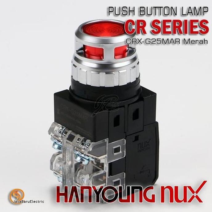 PUSH BUTTON LAMP HANYOUNG CRX-G25MAR CRX-G25MA / CR-254-2 MERAH RED READY STOCK