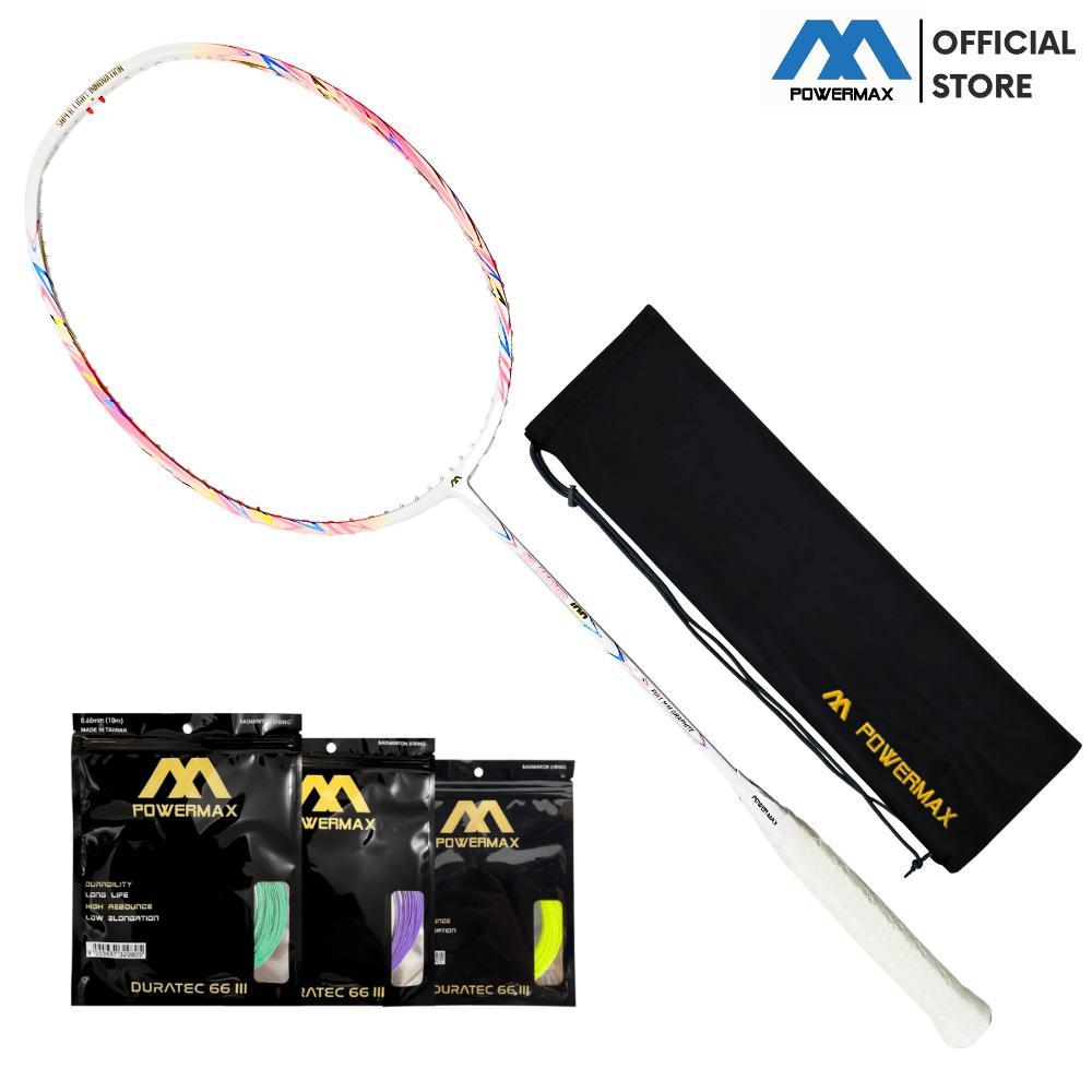 Big Promo Powermax Raket Badminton Air Booster 100 Ringan 7U 30 Lbs Frame Bulutangkis Wanita Full Ca