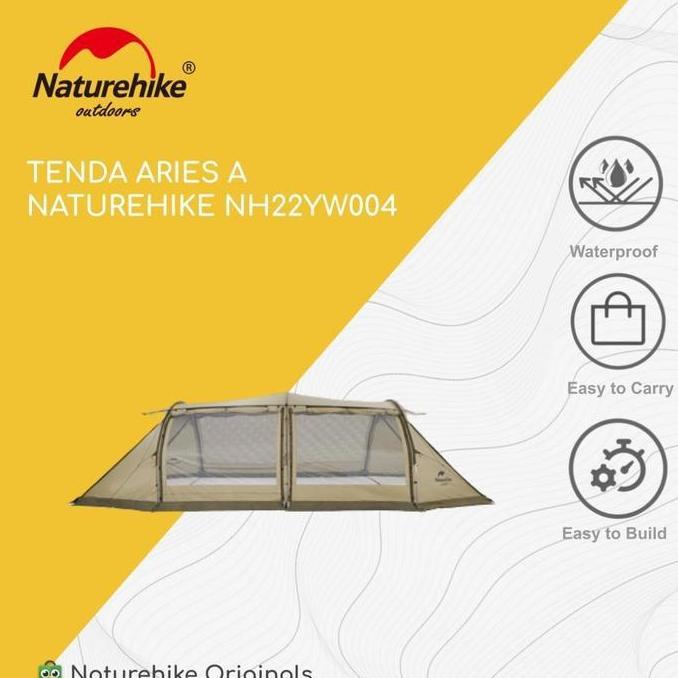 Terlaris Tenda Aries A Camping / Glamping 4 - 6 Orang Naturehike Nh22Yw004