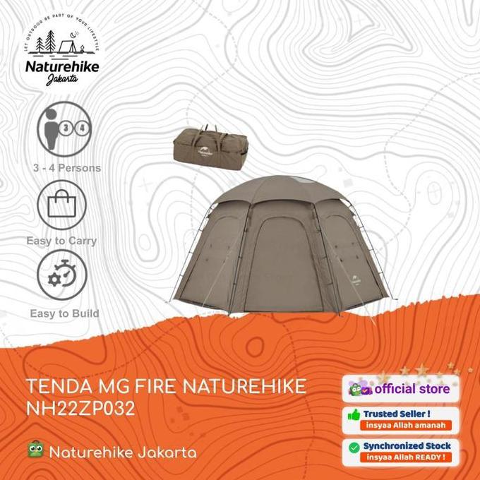 Terlaris Tenda Mg Fire Dome Octagonal Camping / Glamping Naturehike Cnh22Zp032